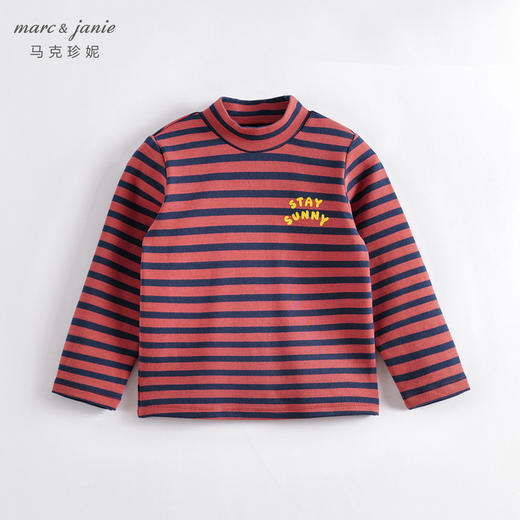 马克珍妮秋冬新款 女童弹力棉半高领百搭打底衫221833 商品图3