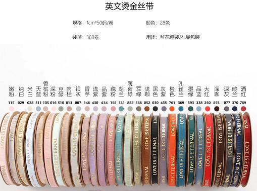 1公分烫金螺纹带大字母（50码） 商品图0