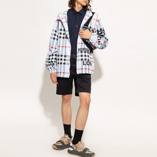 BURBERRY 巴宝莉 男士专属标识装饰弹力棉质休闲短裤 黑色 8055184 A1189 商品图3