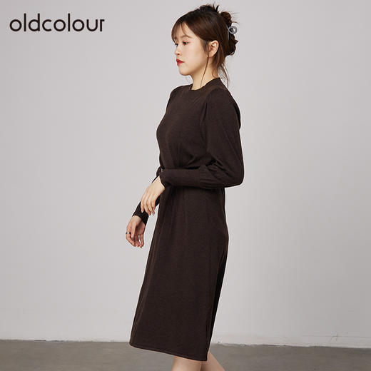 oldcolour2021秋商场同款休闲气质收腰显瘦长袖连衣裙N34106431 商品图1