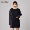 oldcolour2021秋商场同款气质休闲简约圆领长袖连衣裙N34103440 商品缩略图0