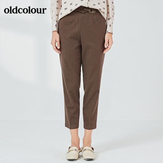 oldcolour2021秋季商场同款时尚气质百搭休闲长裤N34073433 商品图0