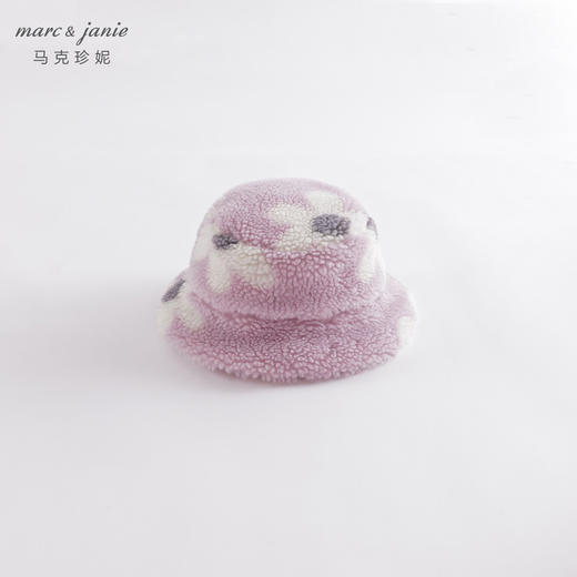 马克珍妮冬装新款 男女童仿羊羔绒百搭渔夫帽 宝宝帽子221617 商品图1