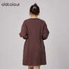 oldcolour2021秋商场同款收腰显瘦高级感气质T恤连衣裙N34103409 商品缩略图2