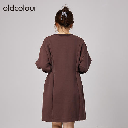 oldcolour2021秋商场同款收腰显瘦高级感气质T恤连衣裙N34103409 商品图2