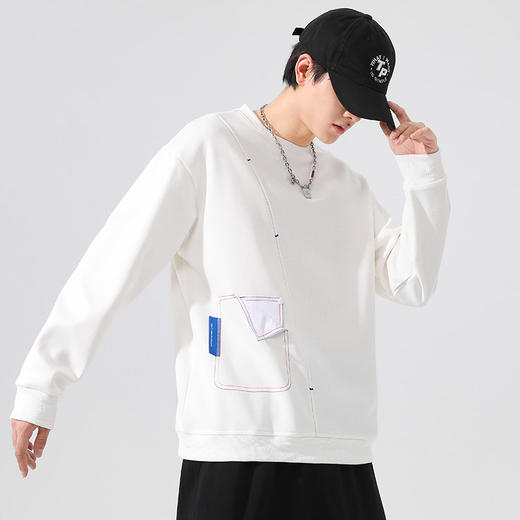  【新款DSL】大依优型大码男装圆领长袖卫衣加肥加大休闲宽松套头卫衣宽松舒适肥佬 商品图2