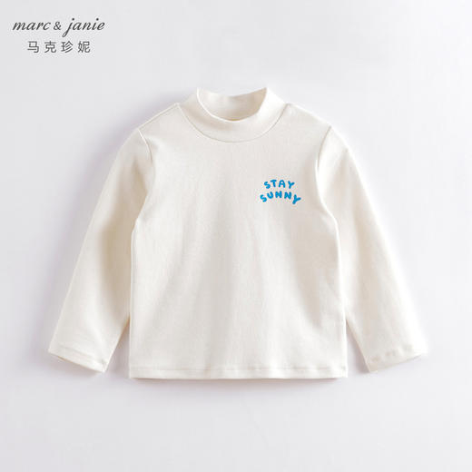 马克珍妮秋冬新款 女童弹力棉半高领百搭打底衫221833 商品图1