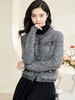 米思阳2024春秋款时尚气质灰色针织开衫小香风长袖短外套女3287 商品缩略图2