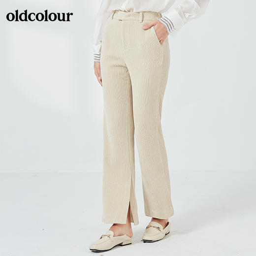 oldcolour2021秋季商场同款宽松百搭微喇休闲长裤女N34073463 商品图4