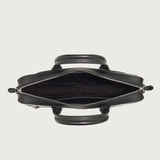 【一】FERRAGAMO 菲拉格慕 男士锤纹小牛皮 GANCINI 手提公文包 黑色 24 0986 753418 商品图3