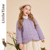 littletime女童棉服秋冬装2022新款宝宝韩版加厚围脖棉衣儿童棉袄外套 商品缩略图4
