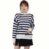 oldcolour秋商场同款别致长袖圆领条纹针织套头衫女N34052422 商品缩略图4