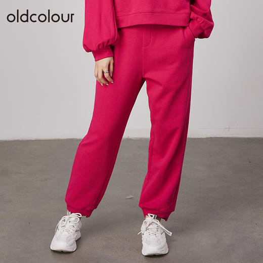 oldcolour商场同款高腰显瘦休闲减龄收脚运动长裤N34073442 商品图1