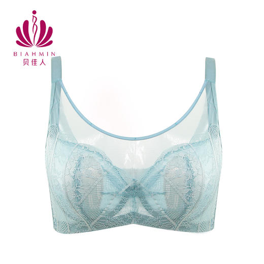 贝佳人文胸新款大码内衣夏季薄款女抹胸防走光全罩杯BW932150 商品图1
