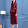 SSGS-S771新款高端优雅气质修身翻领长袖外套背心裙两件套 商品缩略图1