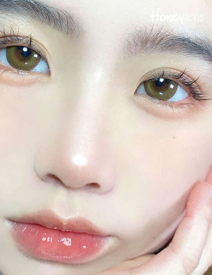 HONEYLENS年抛隐形眼镜 大奶茶14.5mm 1副/2片-VVCON美瞳网17