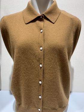 帕罗22年秋冬新款气质翻领灯笼袖针织毛衣外穿羊绒衫