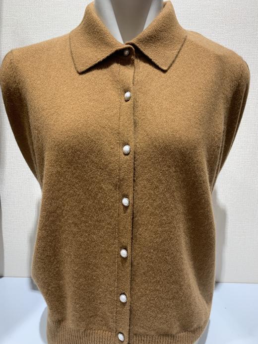 帕罗22年秋冬新款气质翻领灯笼袖针织毛衣外穿羊绒衫 商品图0