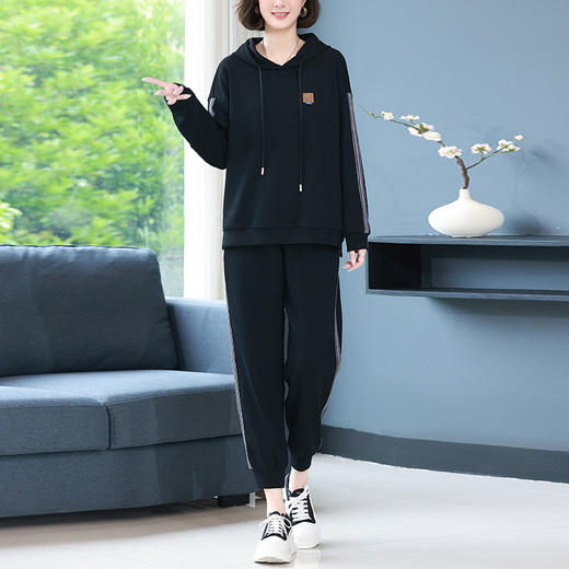 休闲运动服套装，秋新款时尚妈妈洋气秋装卫衣两件套HR-WLT27109 商品图6