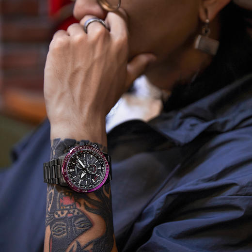 西铁城日本官方正品潮流休闲光动能电波男士手表CB5009-55E 商品图7