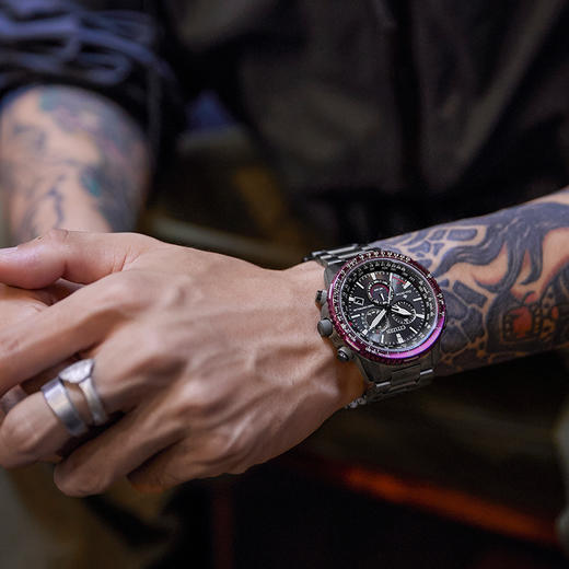 西铁城日本官方正品潮流休闲光动能电波男士手表CB5009-55E 商品图8