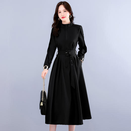 2022新款法式长袖气质轻熟风冷淡风女装感衬衫连衣裙HR-WH22219 商品图3