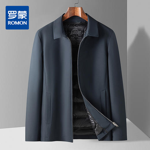 【90白鸭绒内胆】罗蒙羽绒服男士短款羽绒夹克爸爸装冬季保暖外套 商品图2