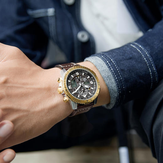 西铁城日本官方正品商务休闲光动能电波男士手表JY8084-17H 商品图9