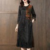 TK-8061 连衣裙长袖旗袍秋装洋气复古刺绣长裙 商品缩略图0