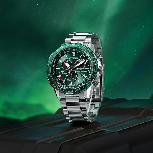 西铁城日本官方正品潮流休闲光动能电波男士手表CB5004-59W 商品图5