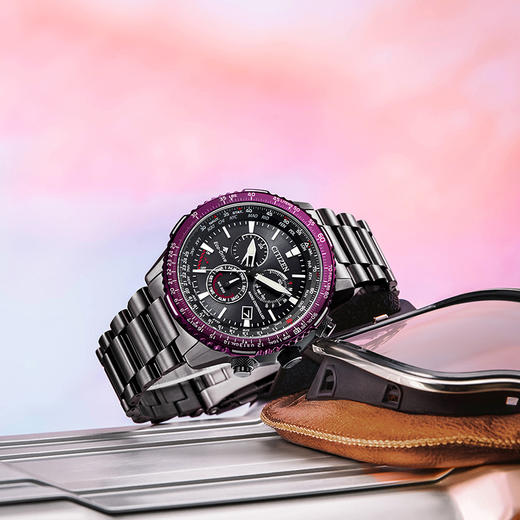 西铁城日本官方正品潮流休闲光动能电波男士手表CB5009-55E 商品图5