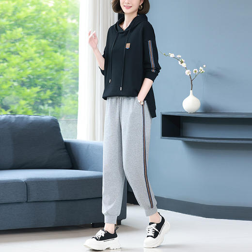 休闲运动服套装，秋新款时尚妈妈洋气秋装卫衣两件套HR-WLT27109 商品图1