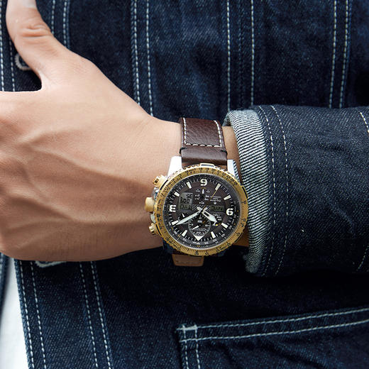 西铁城日本官方正品商务休闲光动能电波男士手表JY8084-17H 商品图5