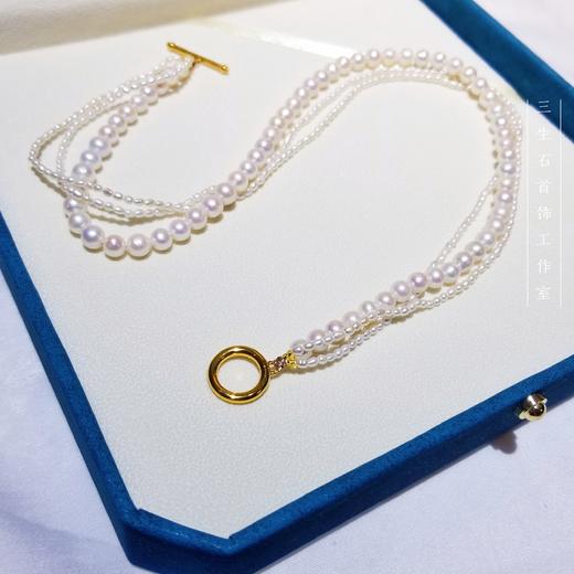 巴洛克珍珠+米珠三层设计项链 商品图7