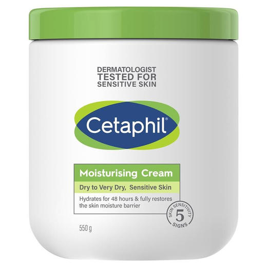 【中欧班列精选】日本进口 丝塔芙(Cetaphil) 大白罐保湿霜面霜身体润肤乳 秋冬季补水滋润  550g/瓶 商品图5