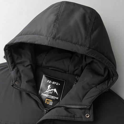 19YZ2221【90白鸭绒】罗蒙羽绒服男短款冬季保暖休闲连帽外套 商品图5