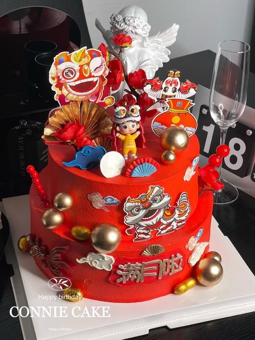 【1081】醒狮 周岁百天生日蛋糕 商品图3
