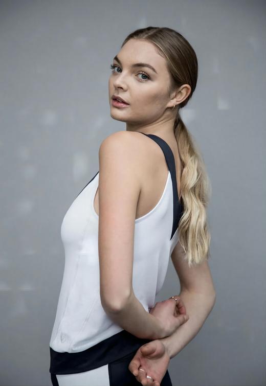 Jupp sport Nirvana Top - 女装 网球 上装 白黑色 商品图2