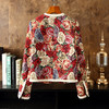 春秋新款短外套，百搭圆领九分袖织锦玫瑰提花油画气质女小外披ZSM-220911 商品缩略图1