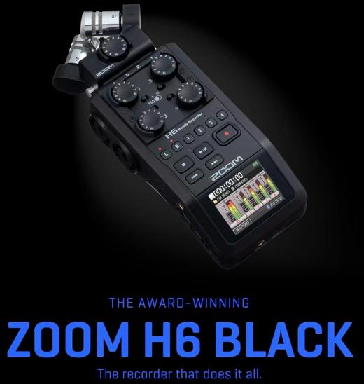 【社群团购专享】【谢老师同款】ZOOM录音机H6 BLACK新款便携式录影机 采访六轨录音机 商品图3