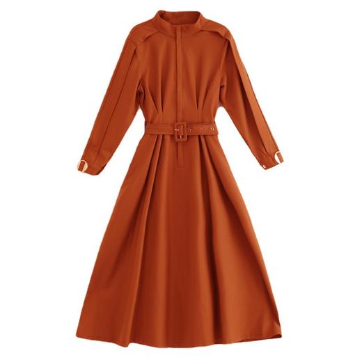 2022新款法式长袖气质轻熟风冷淡风女装感衬衫连衣裙HR-WH22219 商品图4