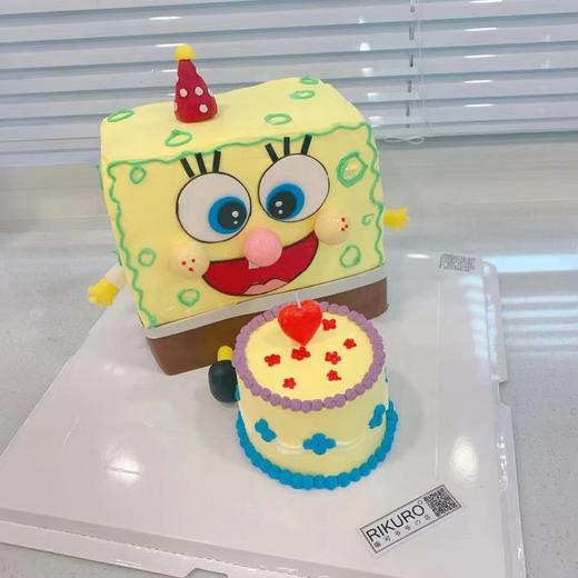 【海绵宝宝&派大星】翻糖手绘鲜果蛋糕 商品图0