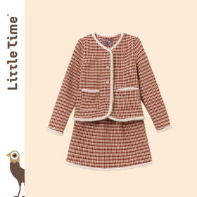 littletime女童秋装套装2022新款洋气童装春秋时髦儿童小香风套装