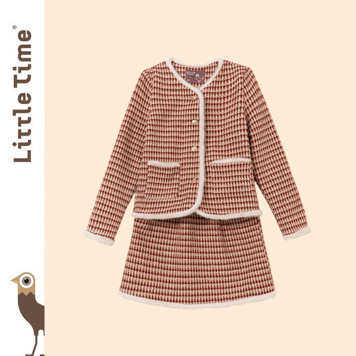 littletime女童秋装套装2022新款洋气童装春秋时髦儿童小香风套装 商品图0