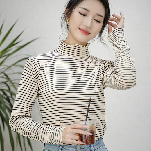 HALVIN DIARY海魂条纹打底衫 商品图1