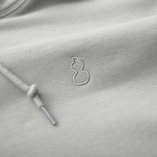 吃茶去chichaqu秋冬休闲百搭经典基础刺绣套头戴帽卫衣 商品图3