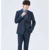 南4雅戈尔蓝灰格纹羊毛套装西服 商品缩略图0