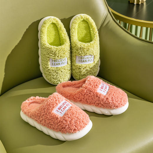 【居家美学 秋冬季加绒毛毛厚底托鞋】2022年新款棉拖 商品图1