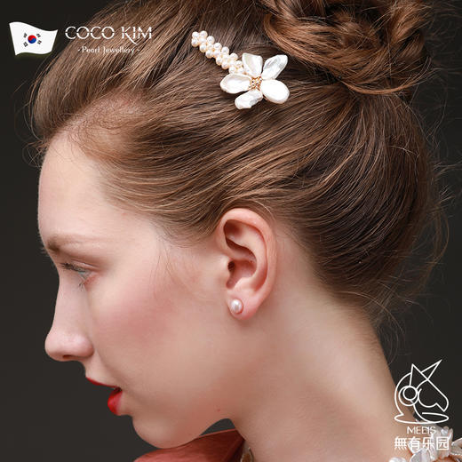 清新淡雅 COCOKIM 落英系列 珍珠花瓣发夹胸花 商品图6