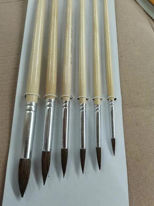 梵宝圆头狼毫水彩画笔/水粉画笔/油画笔6支套装 尖头水彩笔 商品图0